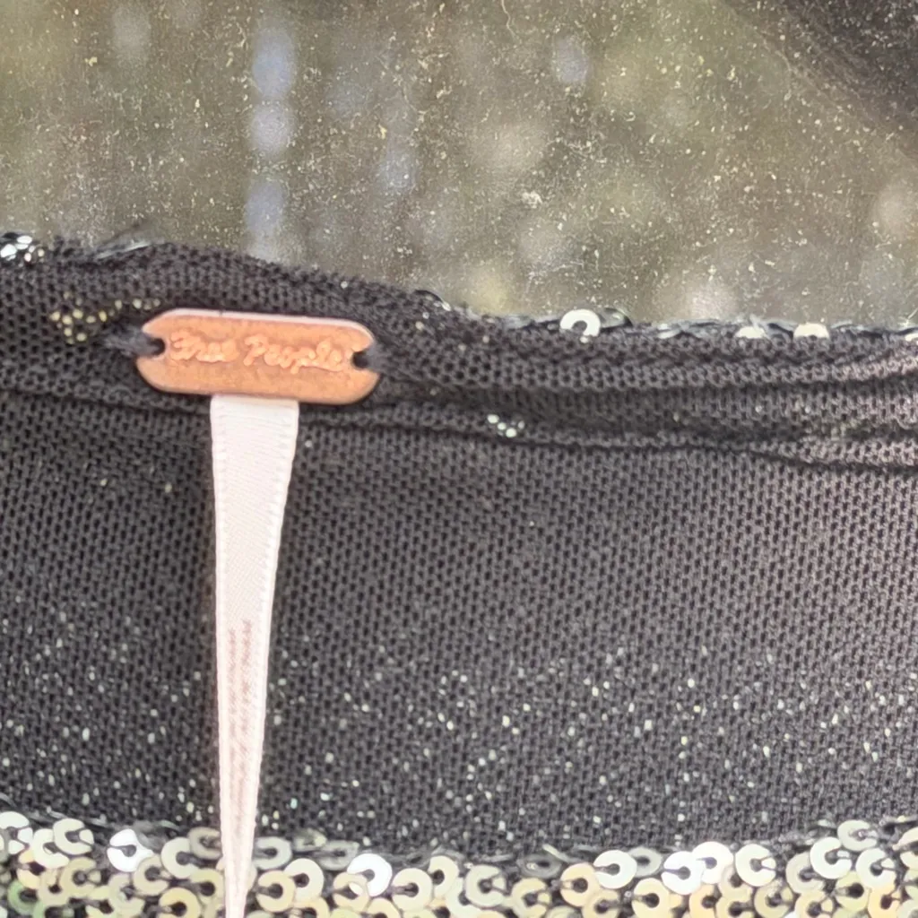 Free People Shiny Silver Mini Dress - Image 7