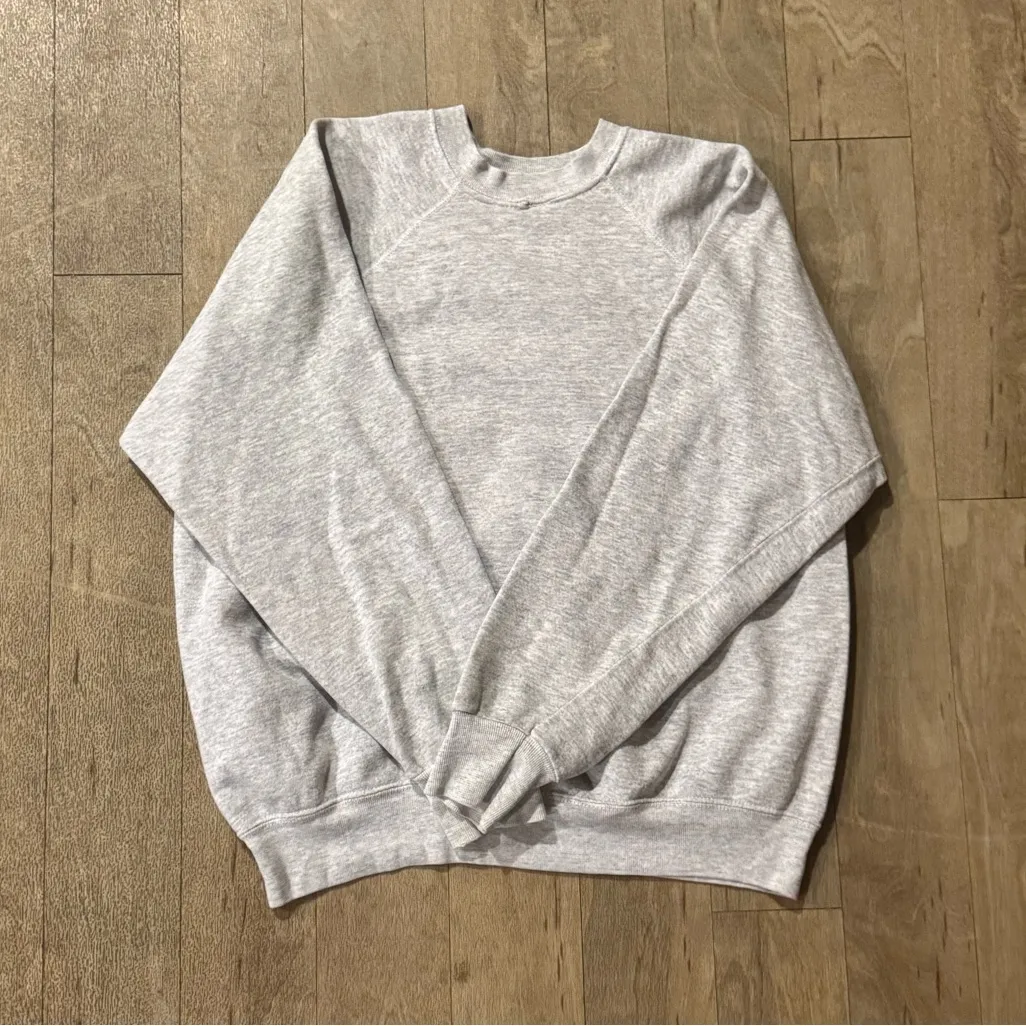 Vintage 80s New York Crewneck Pullover Sweatshirt Size XS Gray - Image 4