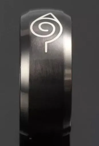 8mm Naruto Cosplay Black Ring - Image 2