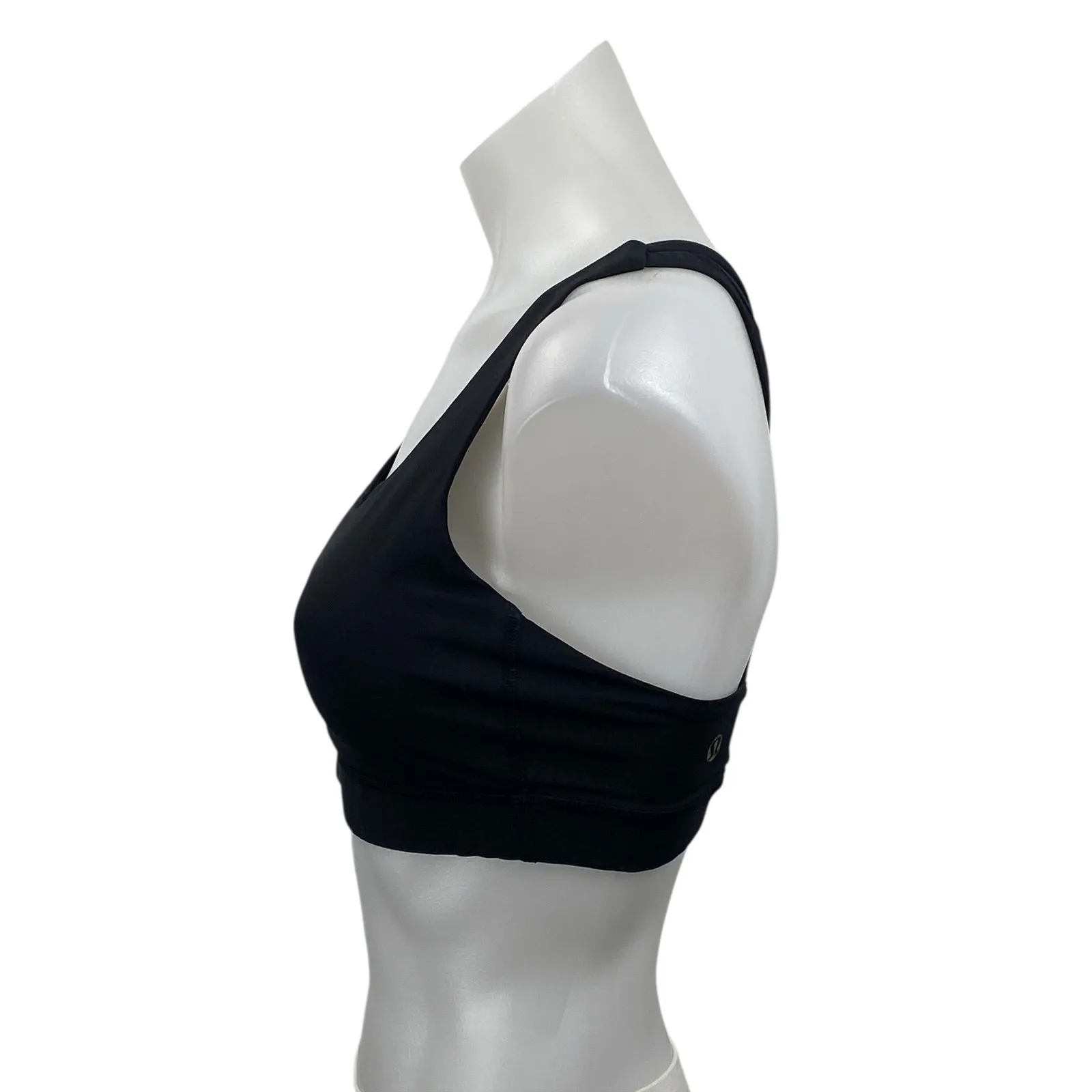 Lululemon Women's Black Sleeveless Strappy Workout Yoga Athletic Sports Bra 6 - Image 2