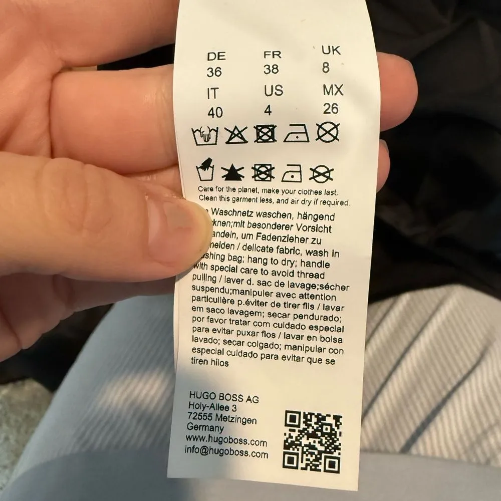 Hugo Boss SEERSUCKER-SATIN DRESS WITH LACE TRIMS - Image 5