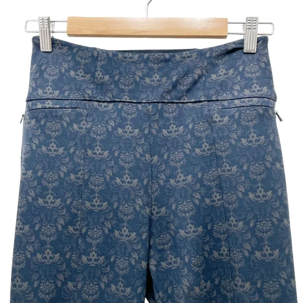 Betabrand Power Down Skinny Yoga Dress Pant Navy Damask Size SP Small Petite - Image 7