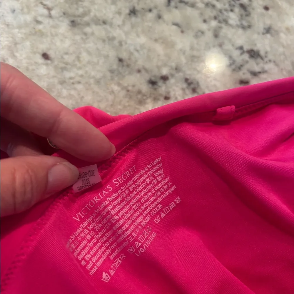 Victoria’s Secret one piece Swimsuit ruched large NWT pink - Image 8