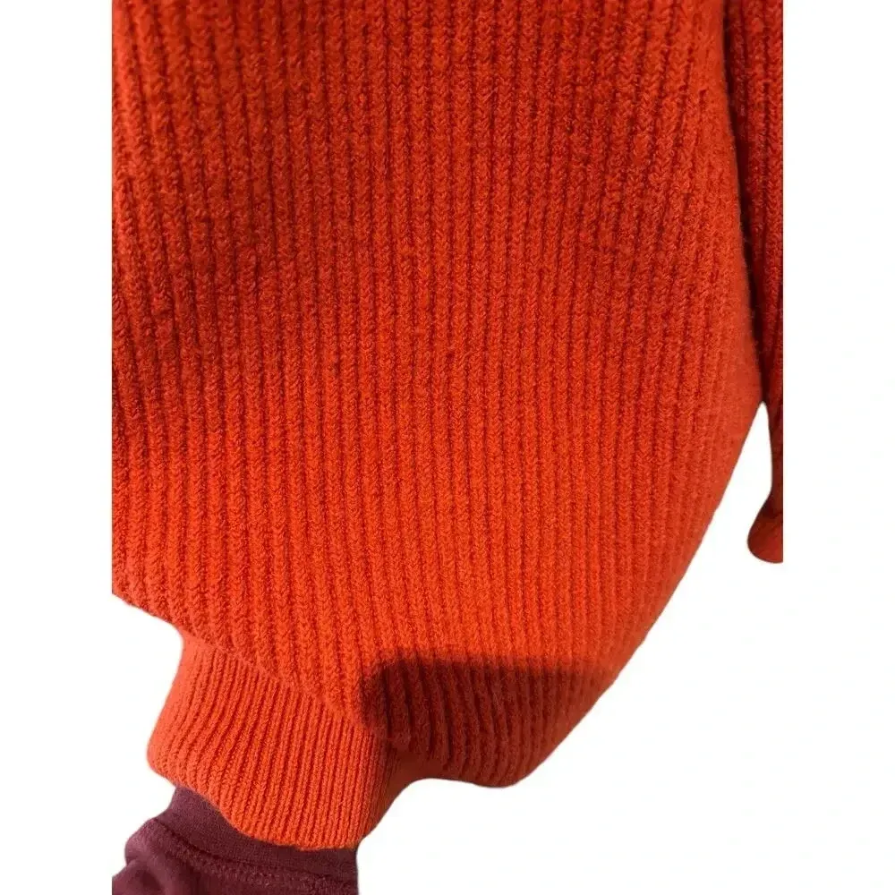 Babaton  Aritzia 100% Wool Oversized V Neck Pullover Ribbed Sweater Size Small‎ - Image 7