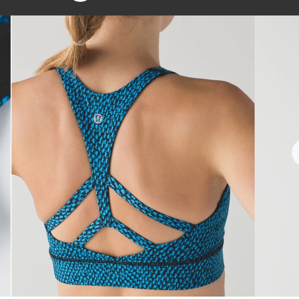 Lululemon Circuit Breaker Sports Bra Size 8 Scatter Star Beach Blue Black - Image 4