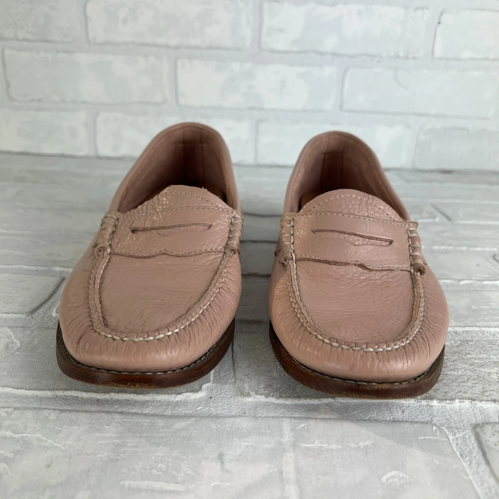Weejuns G.H. Bass & Co Whitney Penny Loafers Womens 8 M Leather Blush Pink 22821 - Image 6