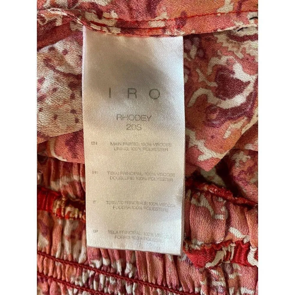 Iro Floral Print Lightweight Romper Red Womens Size FR 36 US 4 - Image 14