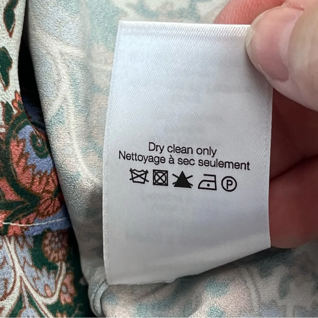 Veronica Beard Sazan Dress Off-White Multi Paisley Sleeve 4 NEW *FACTORY FLAW - Image 7