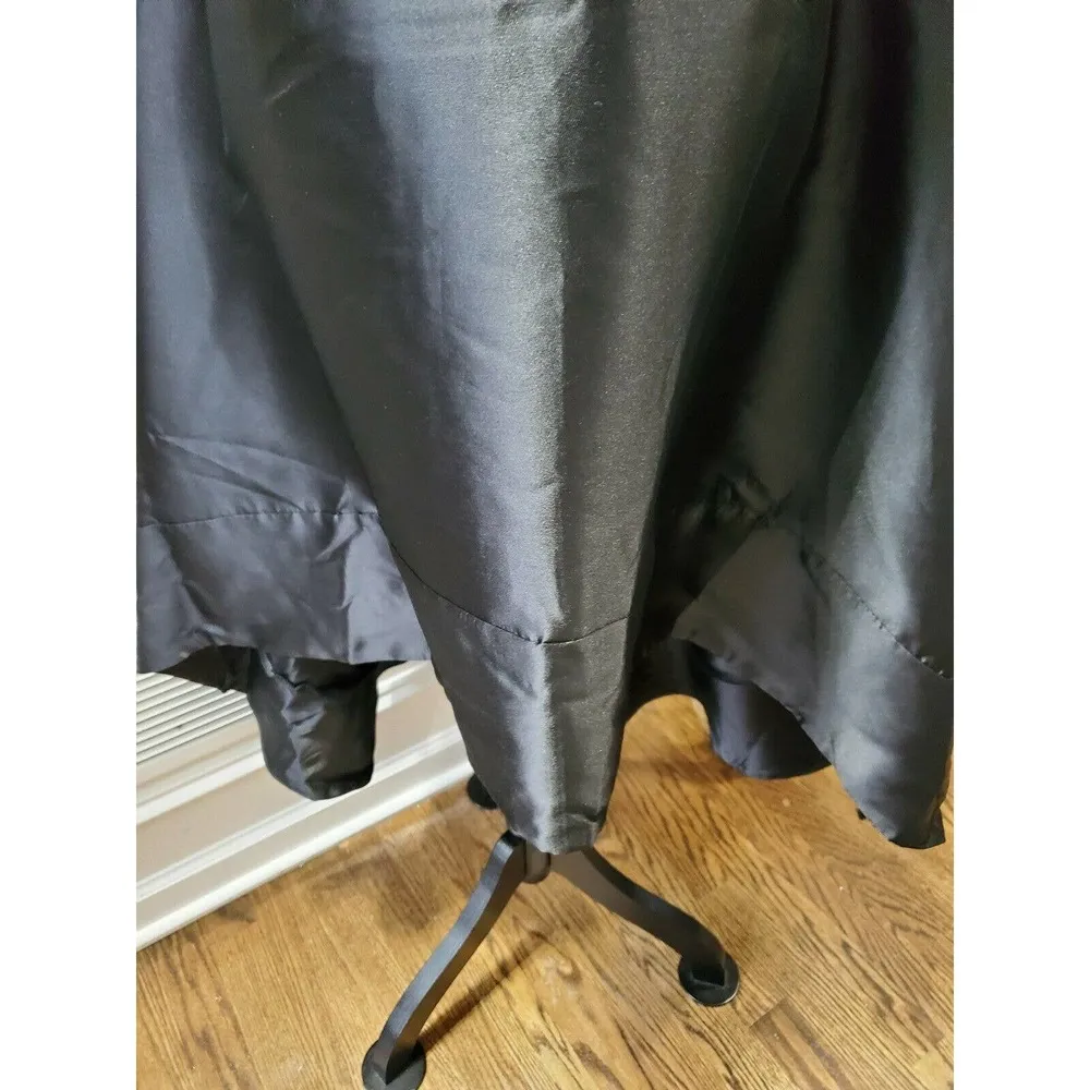 Boutique Banjul Women Solid Black 100% Polyester Sleeveless Knee Length Dress M - Image 4