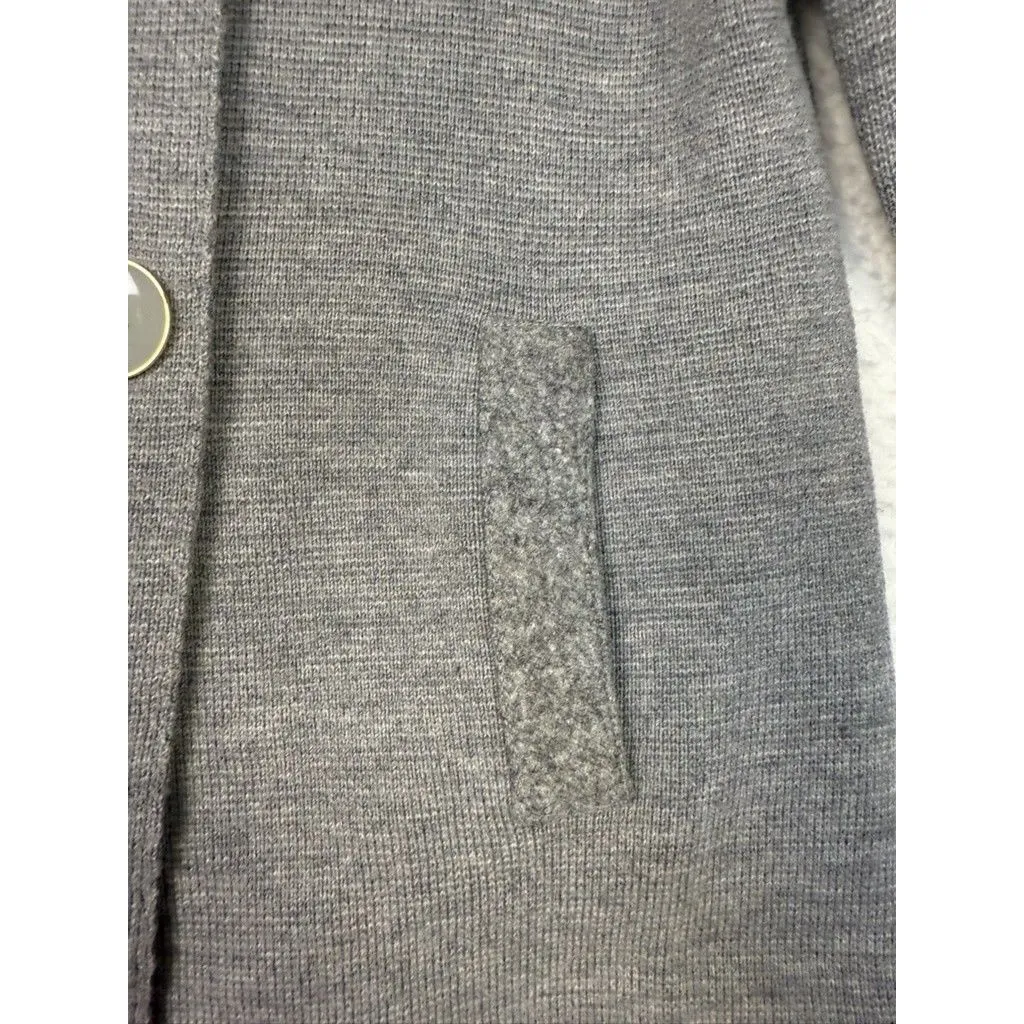 J Crew‎ Jacket Womens Small Gray Wool Double Breasted Peacoat Button Closure - Image 3