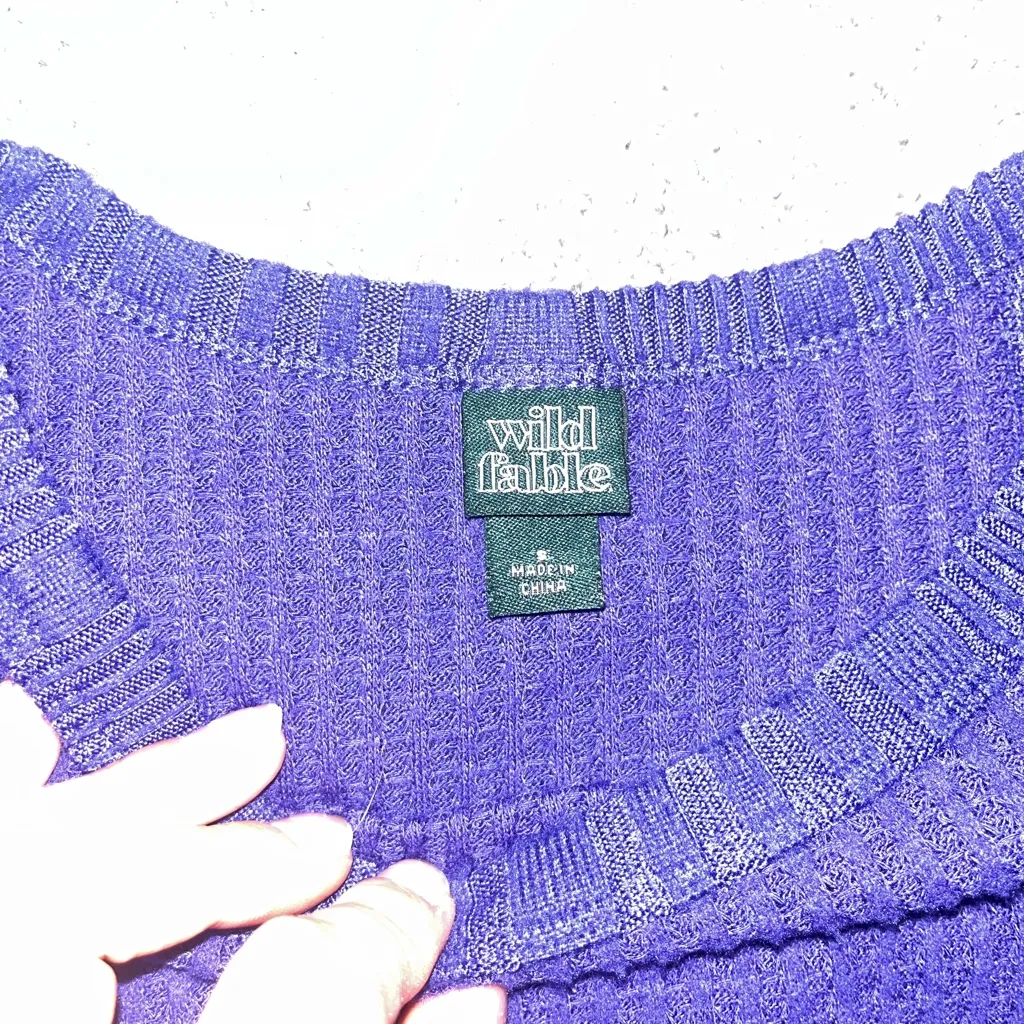 Wild Fable  Deep Purple Knit Sweater - Image 2