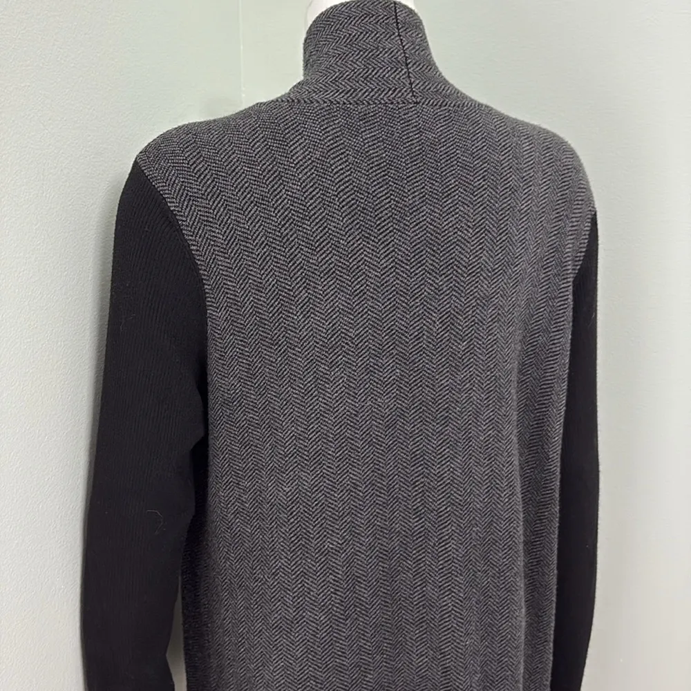 Eileen Fisher Organic Cotton Herringbone Cardigan Medium - Image 7