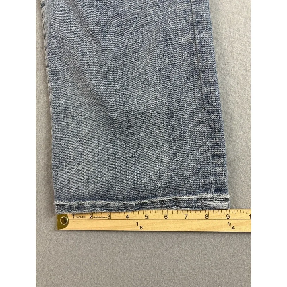Seven 7 Jeans Womens 30x30 Blue Bling Pockets Straight Distressed Tag 4 - Image 8