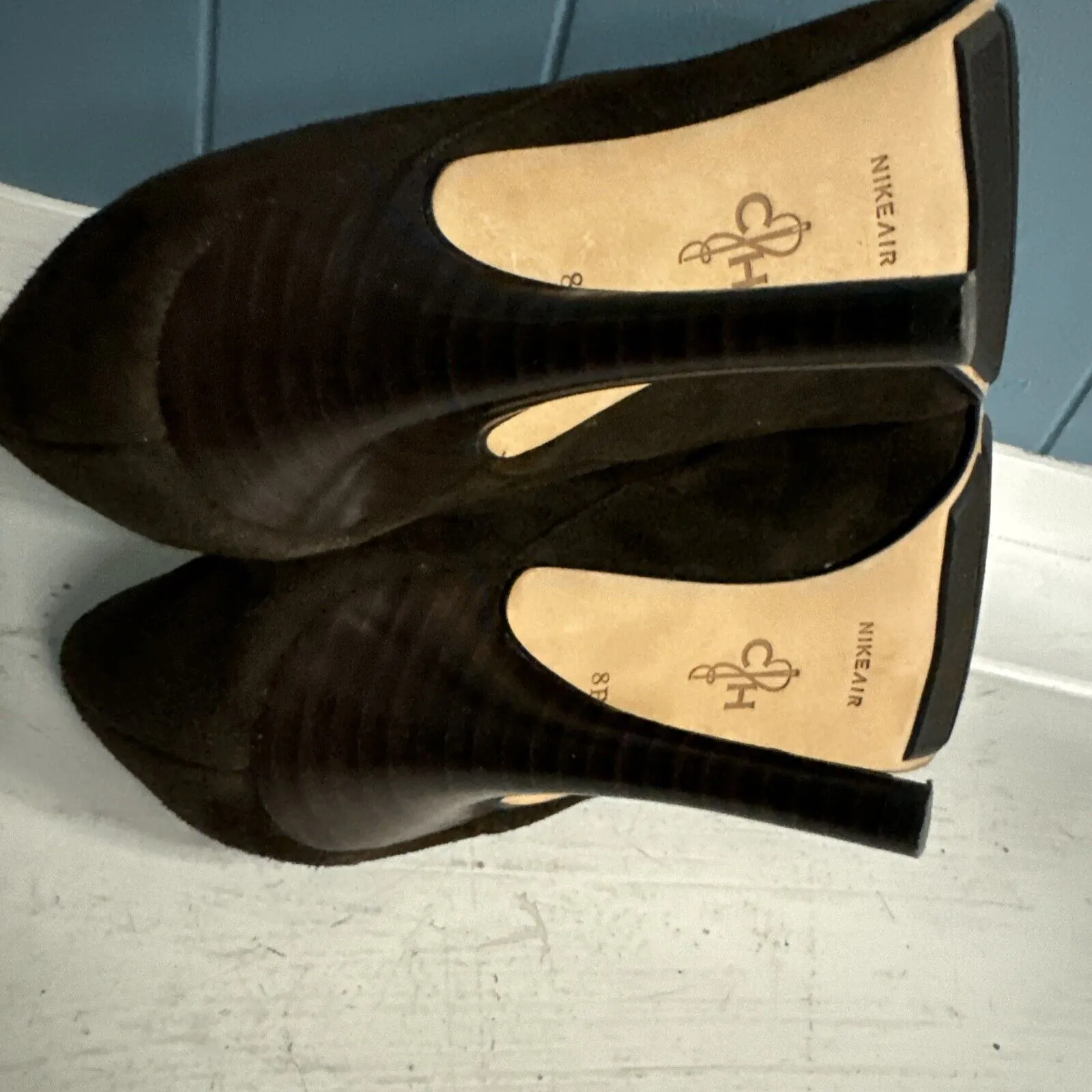 COLE HAAN TALIA Air Brown Suede High Heel Shoes Slip-On Booties Women's Size 8B - Image 10