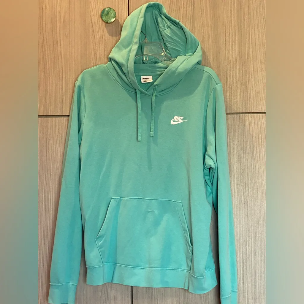 Nike Hooded Sweatshirt Club Fleece Pullover Hoodie Large Activewear - Image 2