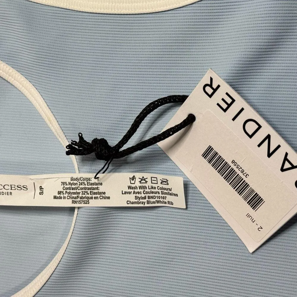 Small Petite Tennis Sleeveless Sport Rib dress Lite Blue - Image 4