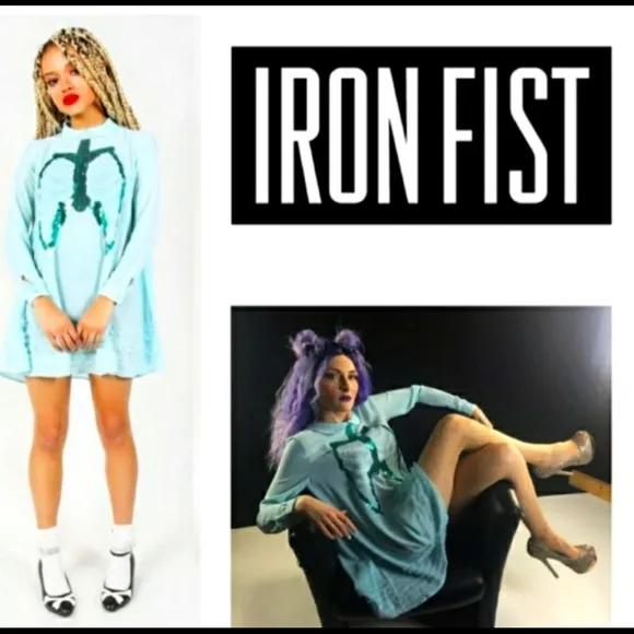 Iron Fist Dead Mermaid 🧜‍♀️ Walking Blue Dress  XL - Image 2