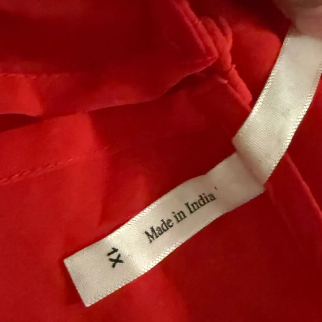 Truth Red Layered Sleeveless Blouse Size 1X - Image 8