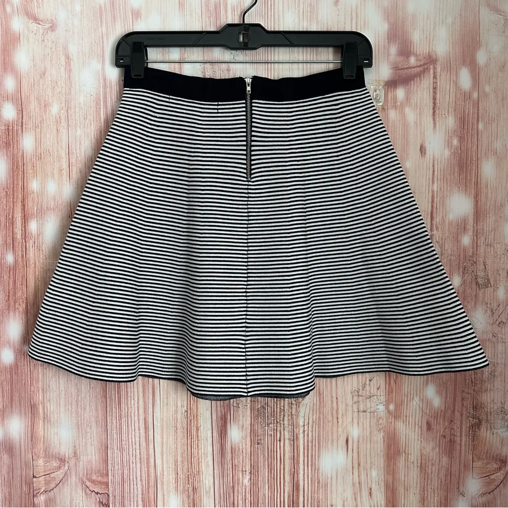 English Factory Black Knit White Striped Mini Sweater Skirt Size S - Image 6
