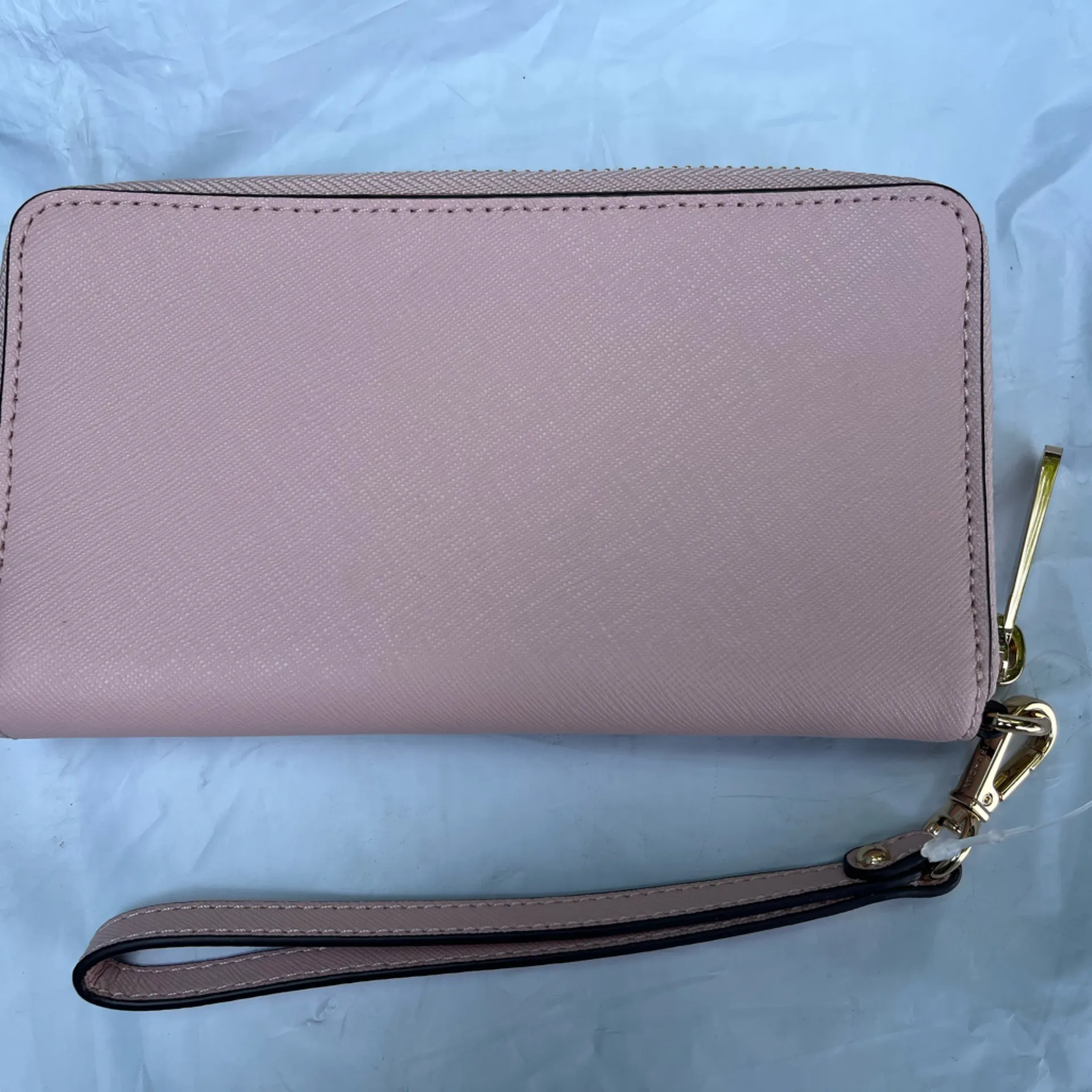 Michael Kors Jet Set Leather Phone Case Wristlet Wallet Blossom Pink 35S9GTVE7L - Image 3