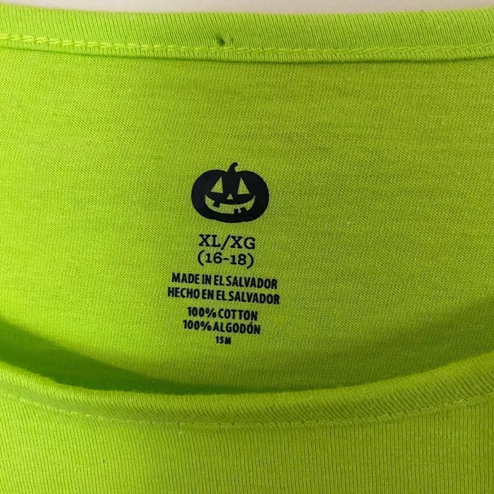 Halloween " You Can't Scare Me" Grandma Glitter Cotton Top Size XL Green - Image 4