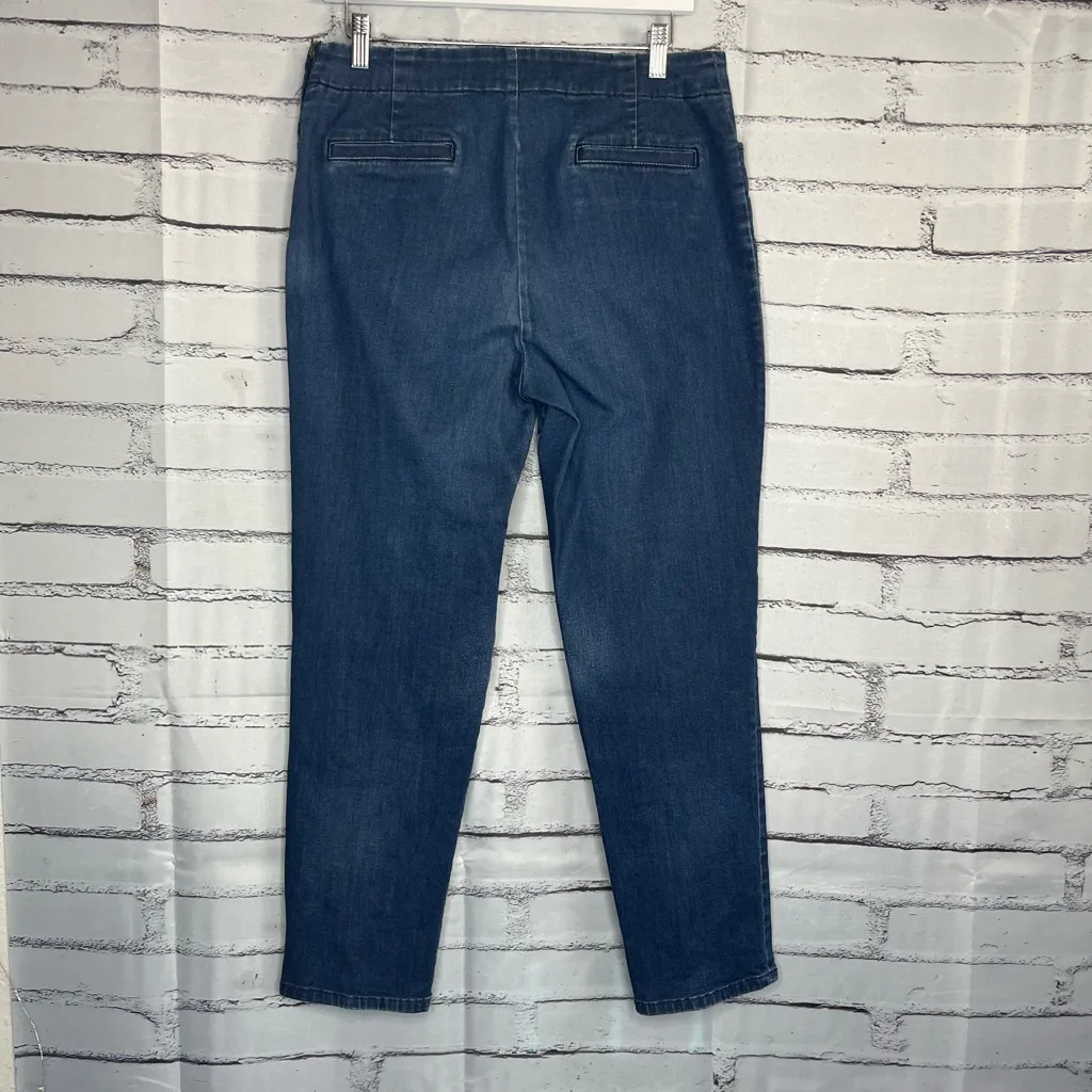 Talbots Blue Stretch Straight Leg Jeggings Full Length Classic Women’s Size 12 - Image 11