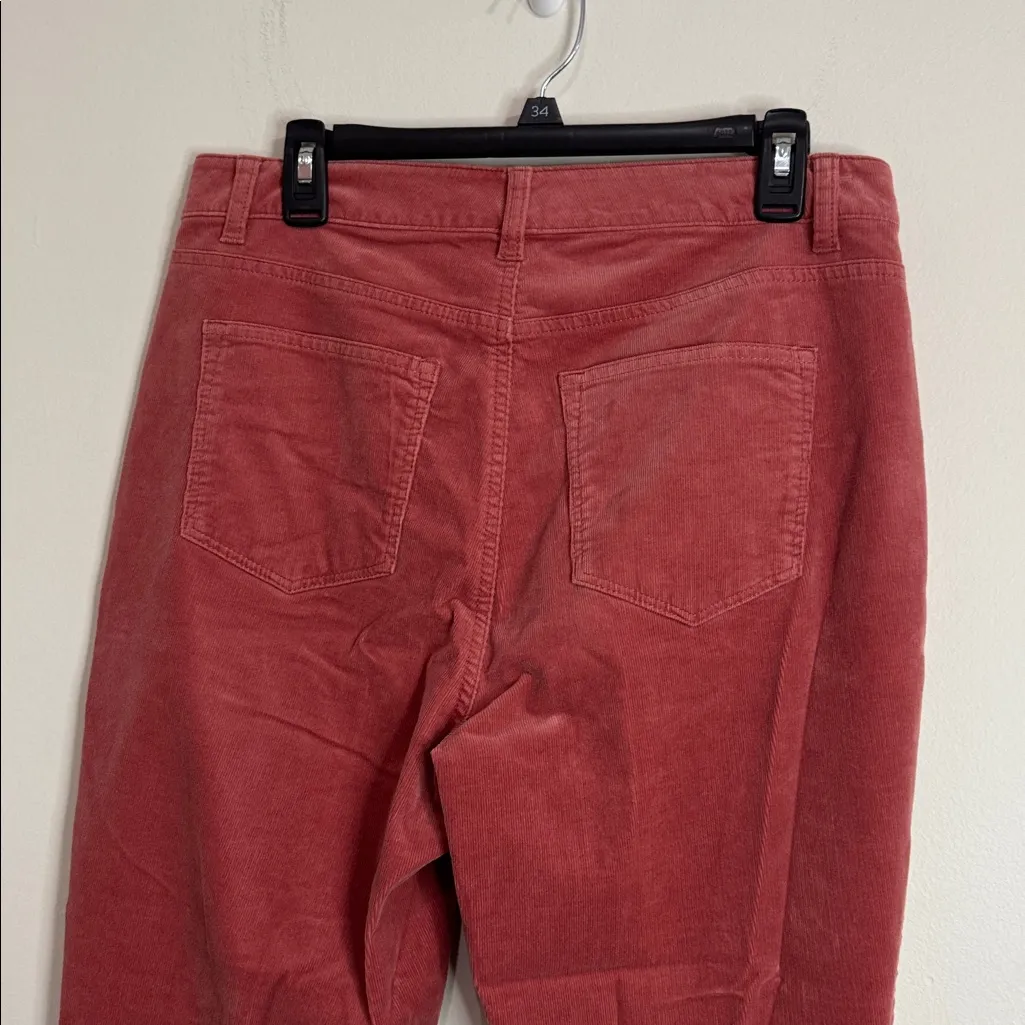 Talbots Terracotta High-Waist Straight-Leg Curvy Petite Corduroy Jeans size 10p - Image 4