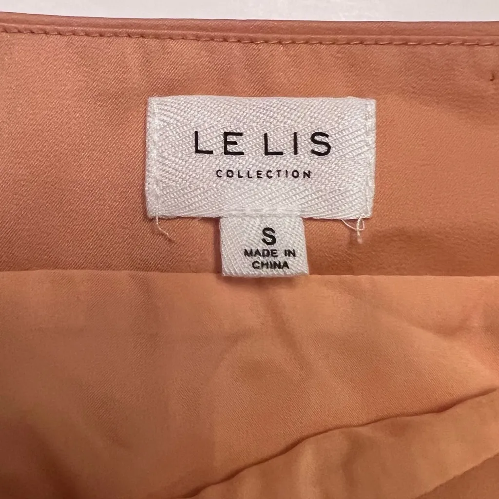 Le Lis Crop Camisole Top & Mini Skirt Set in Nude Peach Rhinestones Size‎ XS/S - Image 12