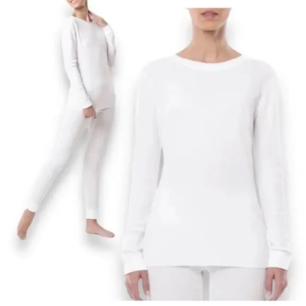 NWT Fruit of the Loom Thermal set plus size XXL 20 white Long‎ Waffle Crew  New - Image 6