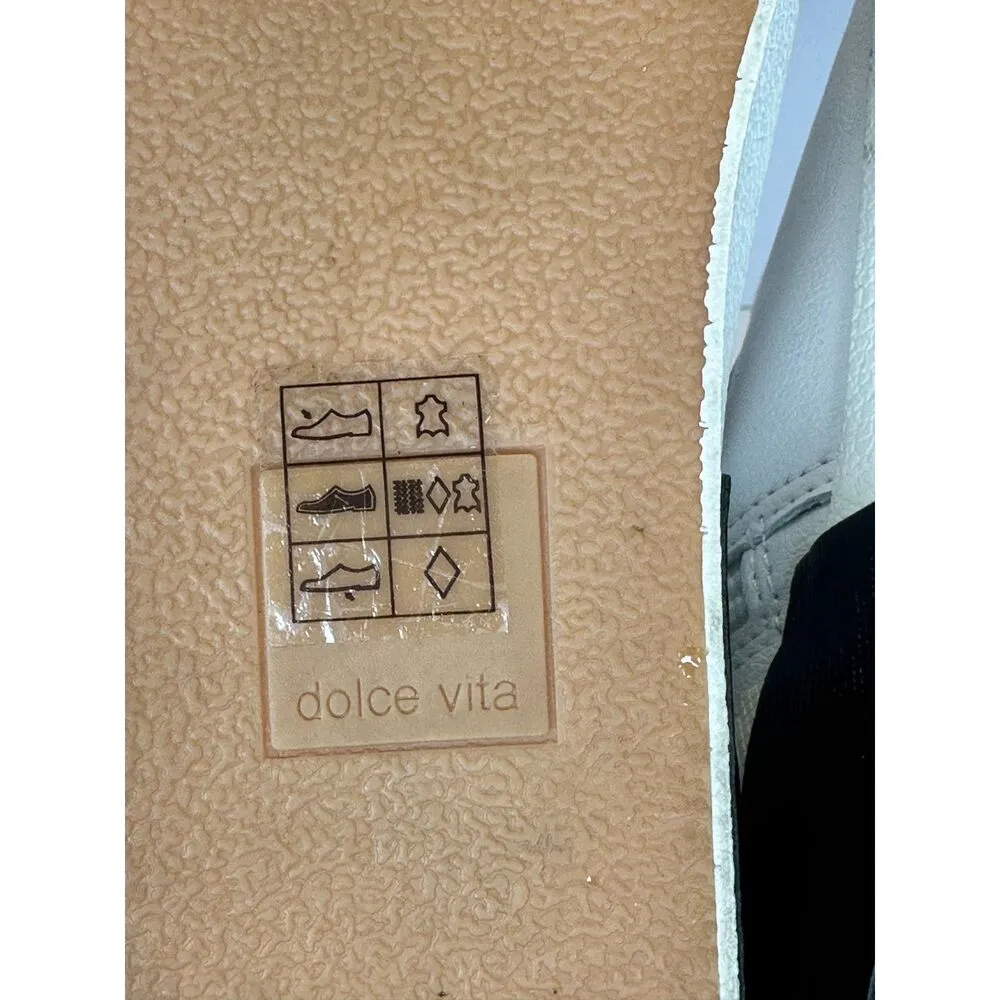 Dolce Vita Women's Zohara Size 7 White Casual Sneakers Leather Zipper EUC - Image 6