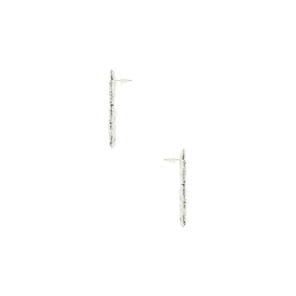 8 Other Reasons Stone Burst Statement Earrings Silver Womens Size OS - Image 2