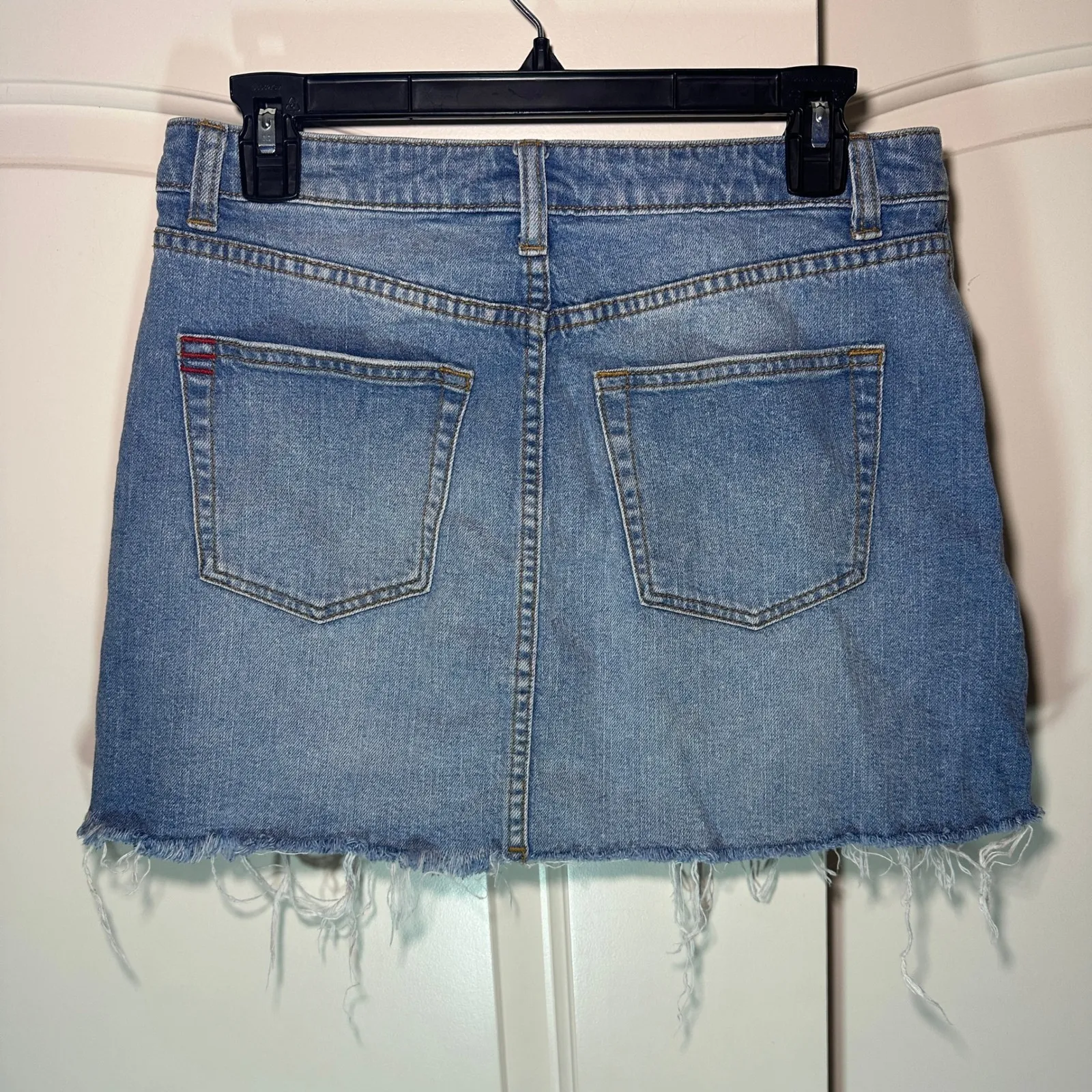 BDG Urban‎ Outfitters Denim Mini Skirt Frayed Hem Casual Blue Medium - Image 2