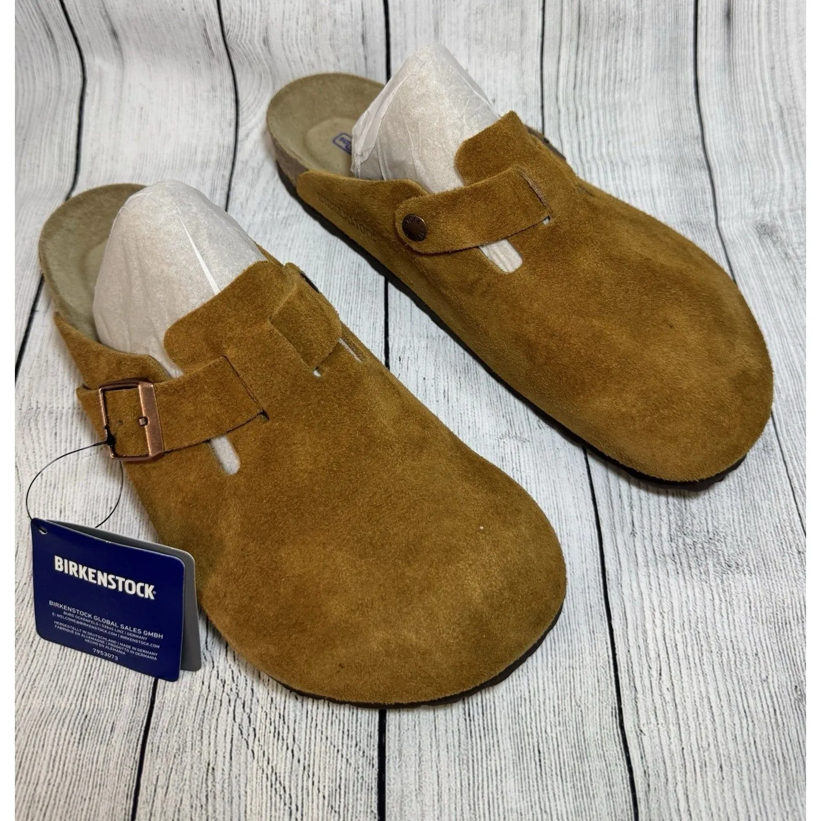 Birkenstock New NO Box Boston Mink Suede Leather Soft Footbed Narrow 42 - Image 2