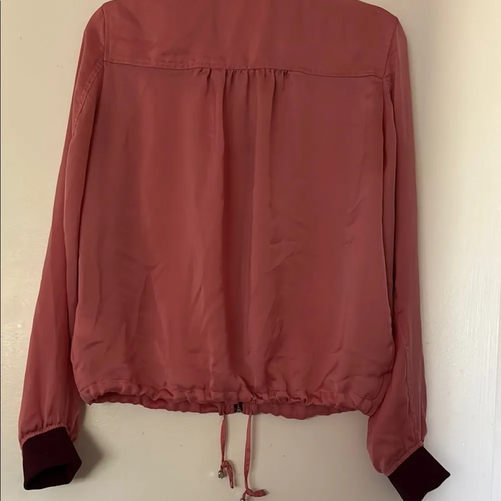 Cloud Chaser Pink Bomber Jacket with Elasticized Waistband - Image 4