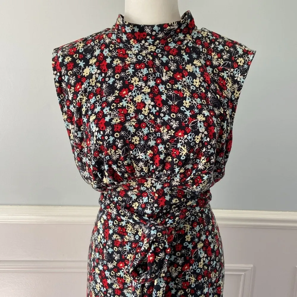 Free People Vibe Check One Piece Black Ditsy Shell Size Medium Boho - Image 5