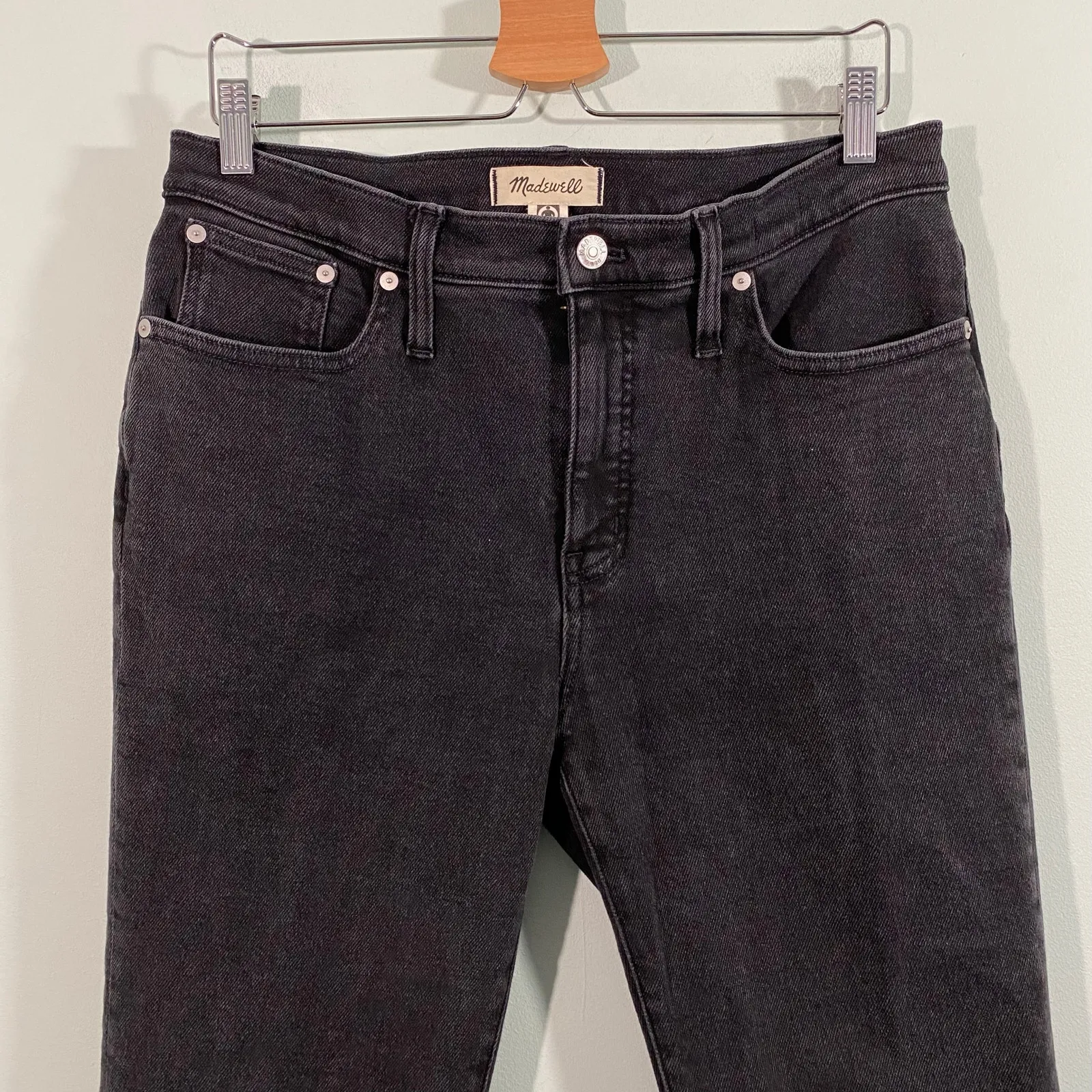 Madewell Women Wash Black Mid Rise Kick Out Jeans - Image 2