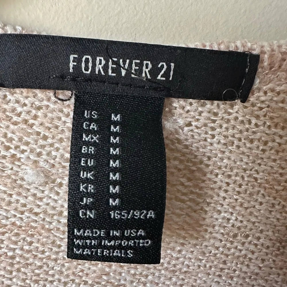 Forever 21 Open Front Cardigan Womens Size Medium Aztec Print Southwestern - Image 2