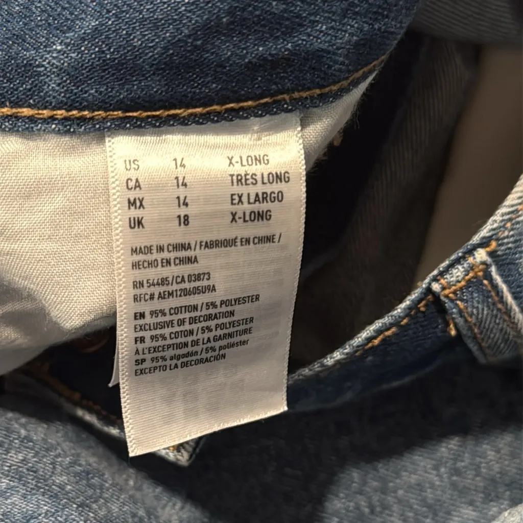 American Eagle outfitters mom jeans size 14 x-long . - Image 3