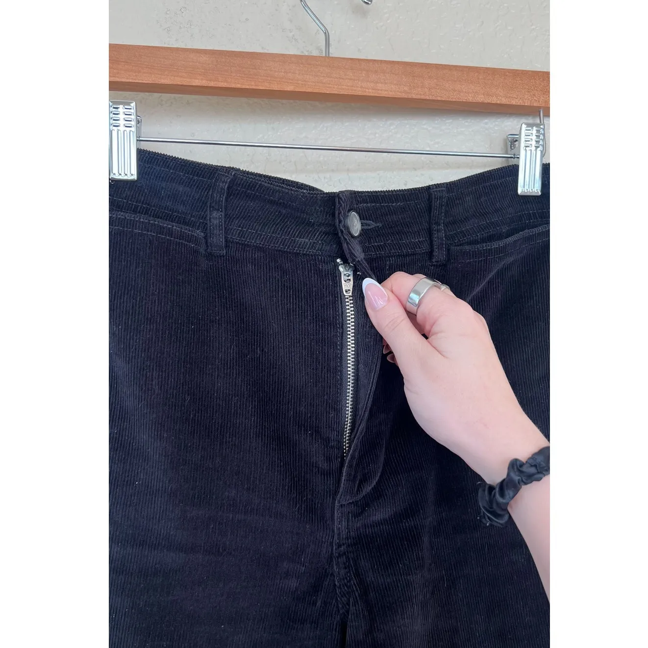 Everlane Black Wide Leg Corduroy Ankle Jeans 8 Relaxed Straight Casual High Rise - Image 6