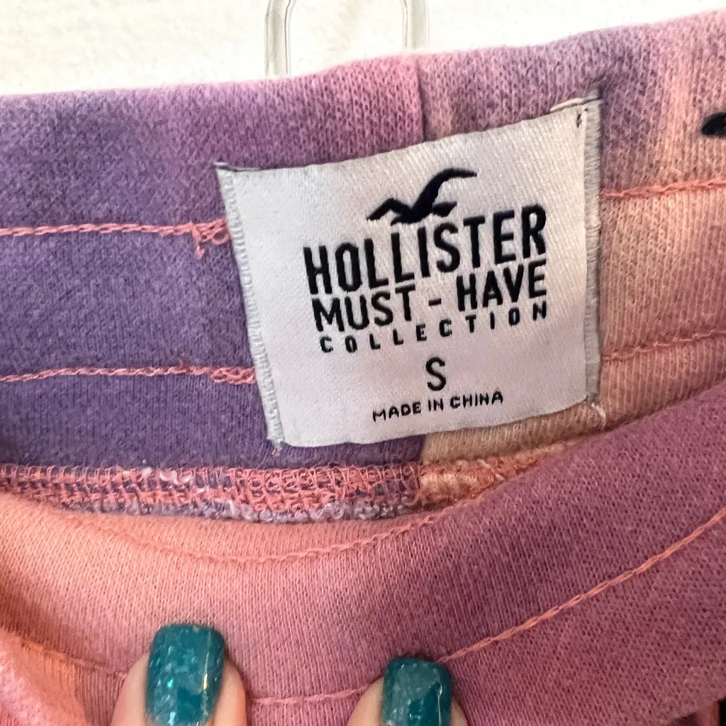Hollister Must Have Collection Pink/Purple Tie Dye Shorts - Image 3
