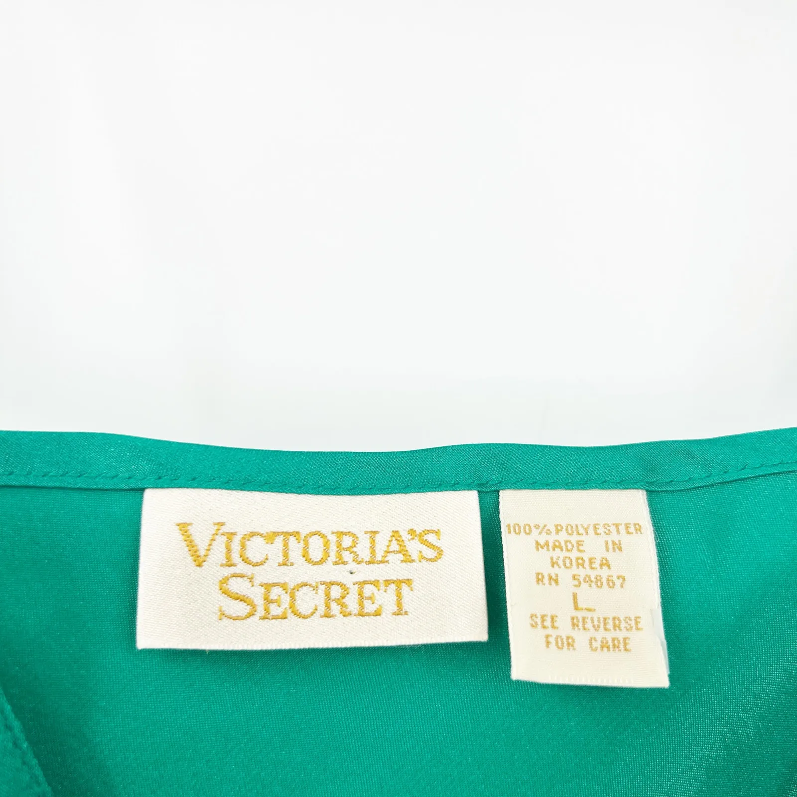 Victorias Secret VS Gold‎ Label VTG Coquette Ruffle Satin Slip Babydoll Dress L - Image 5