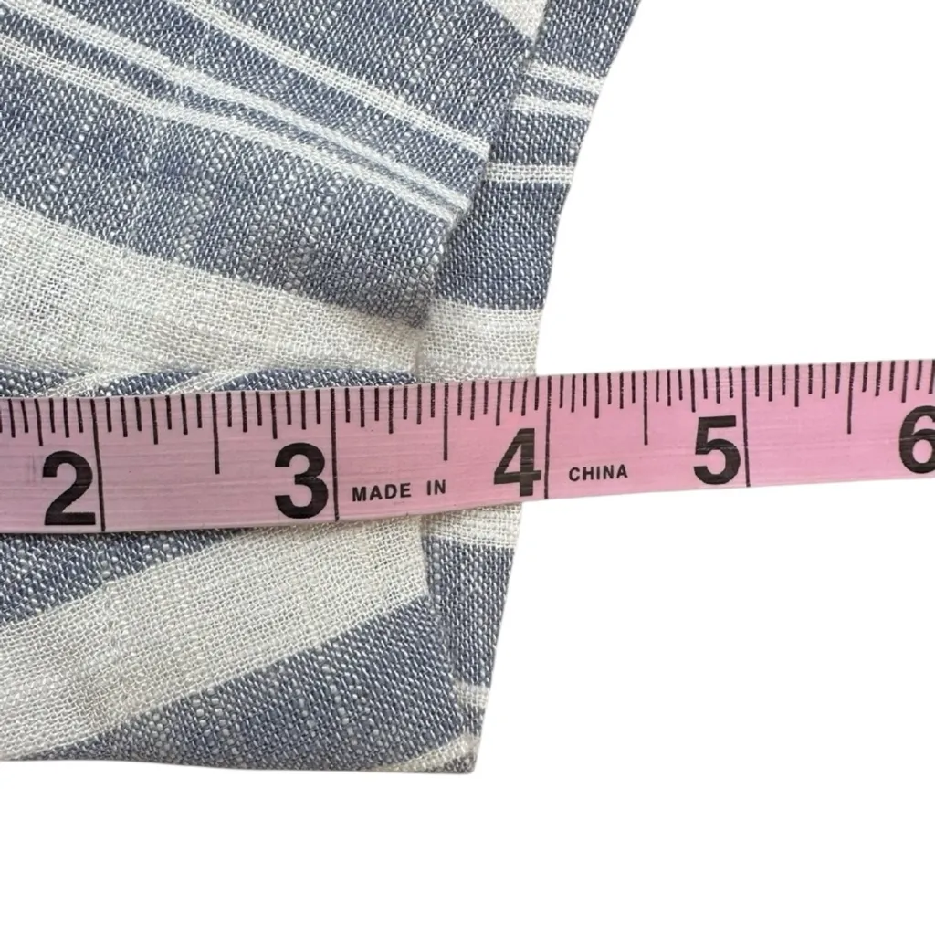Splendid Blue Striped Linen Romper Size S - Image 9