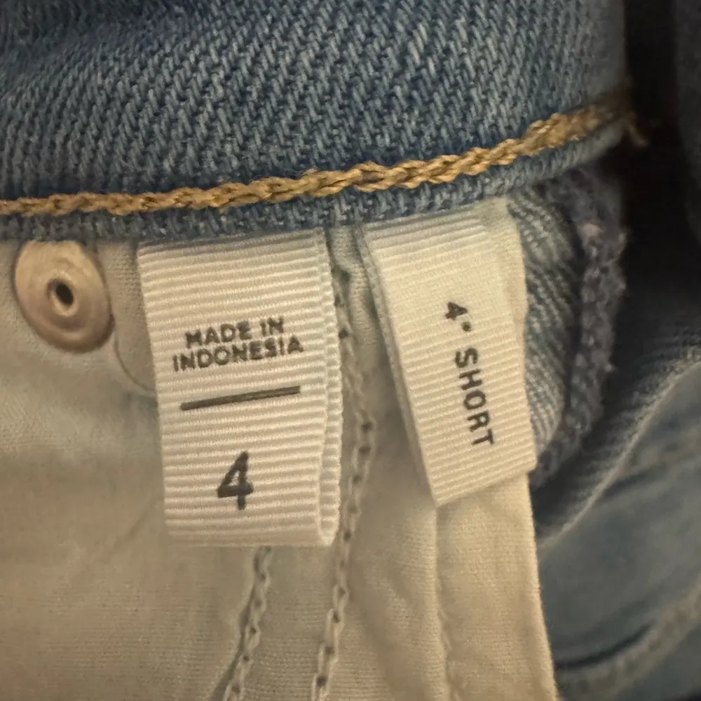 LOFT Blue Jean Shorts Distressed Cut-Off Style - Image 4