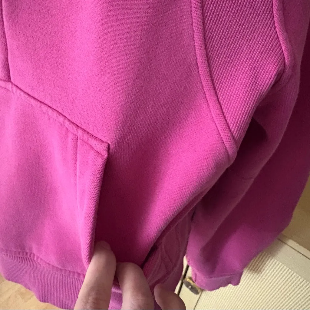 LULULEMON Scuba Oversized Funnel Neck Half Zip Sonic Pink Size XS/S - Image 4