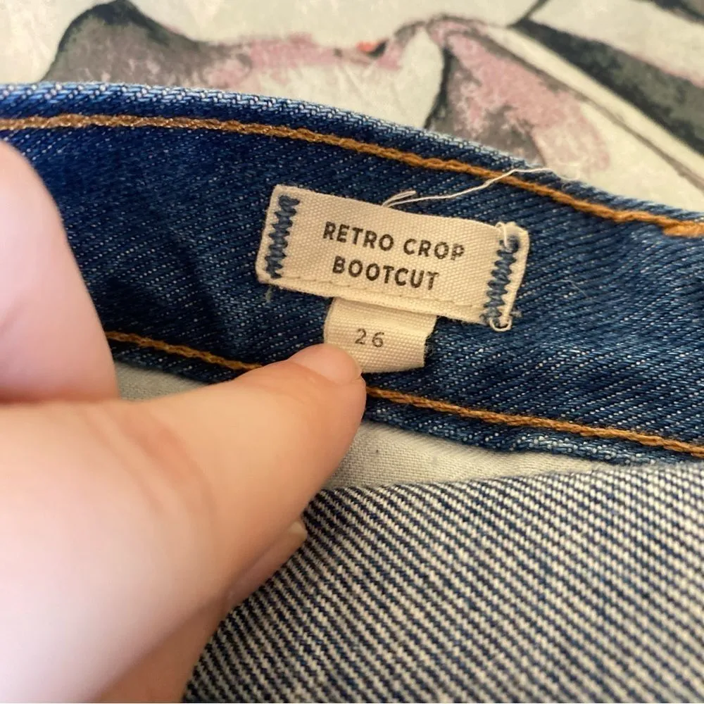 MADEWELL Retro Crop Bootcut Jeans: Knee-Rip Edition Size 26 - Image 11