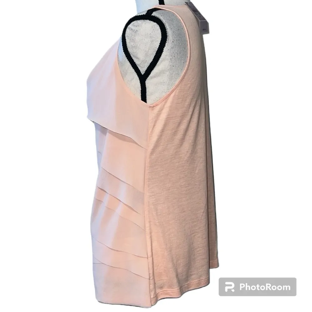 Ann Taylor Petite size LP layered peach tank top sleeveless lined casual or work - Image 4