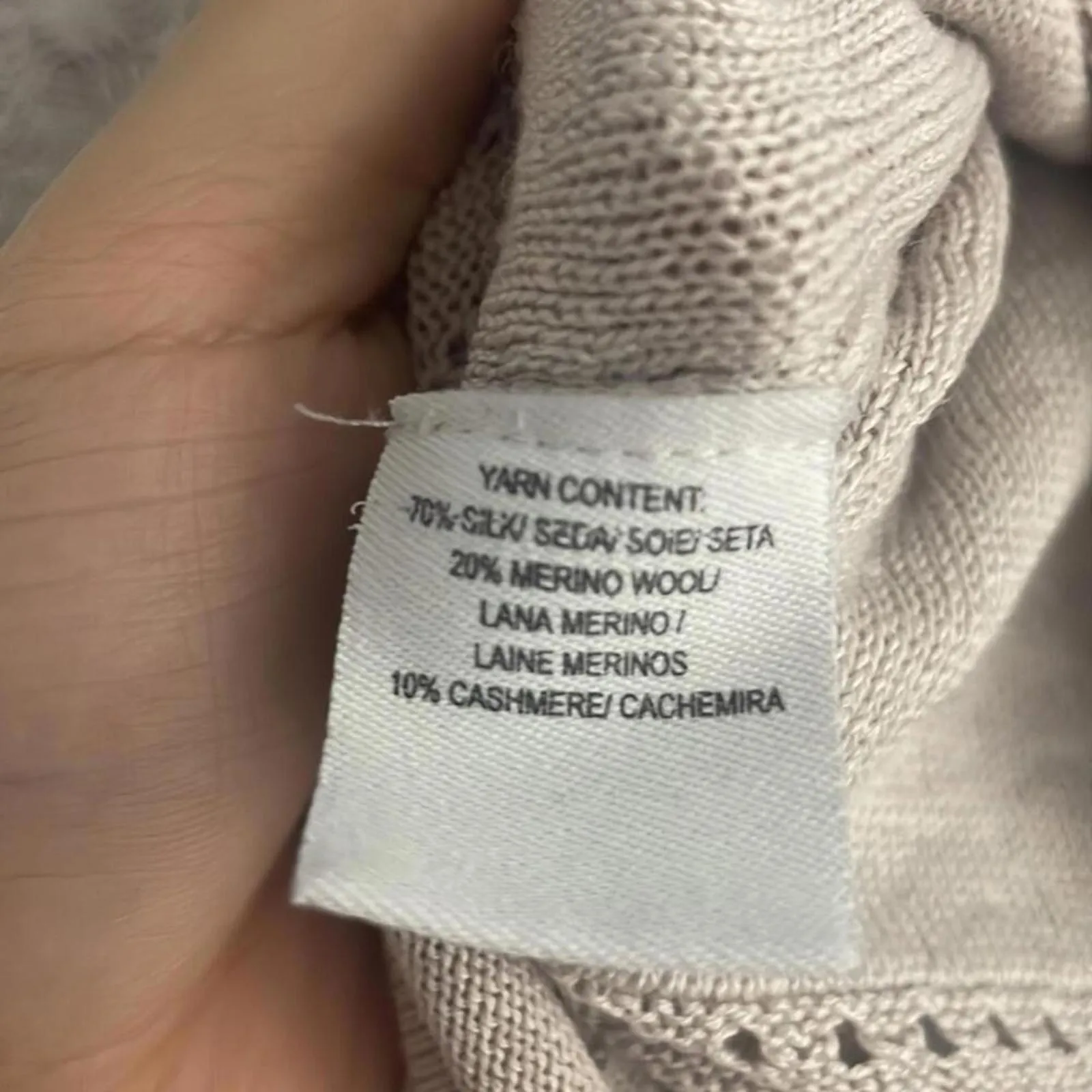 Derek Lam 10 Crosby Tan Silk Blend Cropped Sweater Neutral Minimal - Image 9