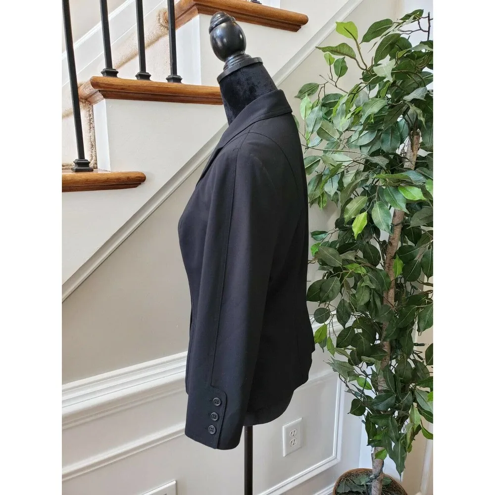 The Limited Stretch Women's Black Polyester Long Sleeve Single Breasted Blazer M - Image 6