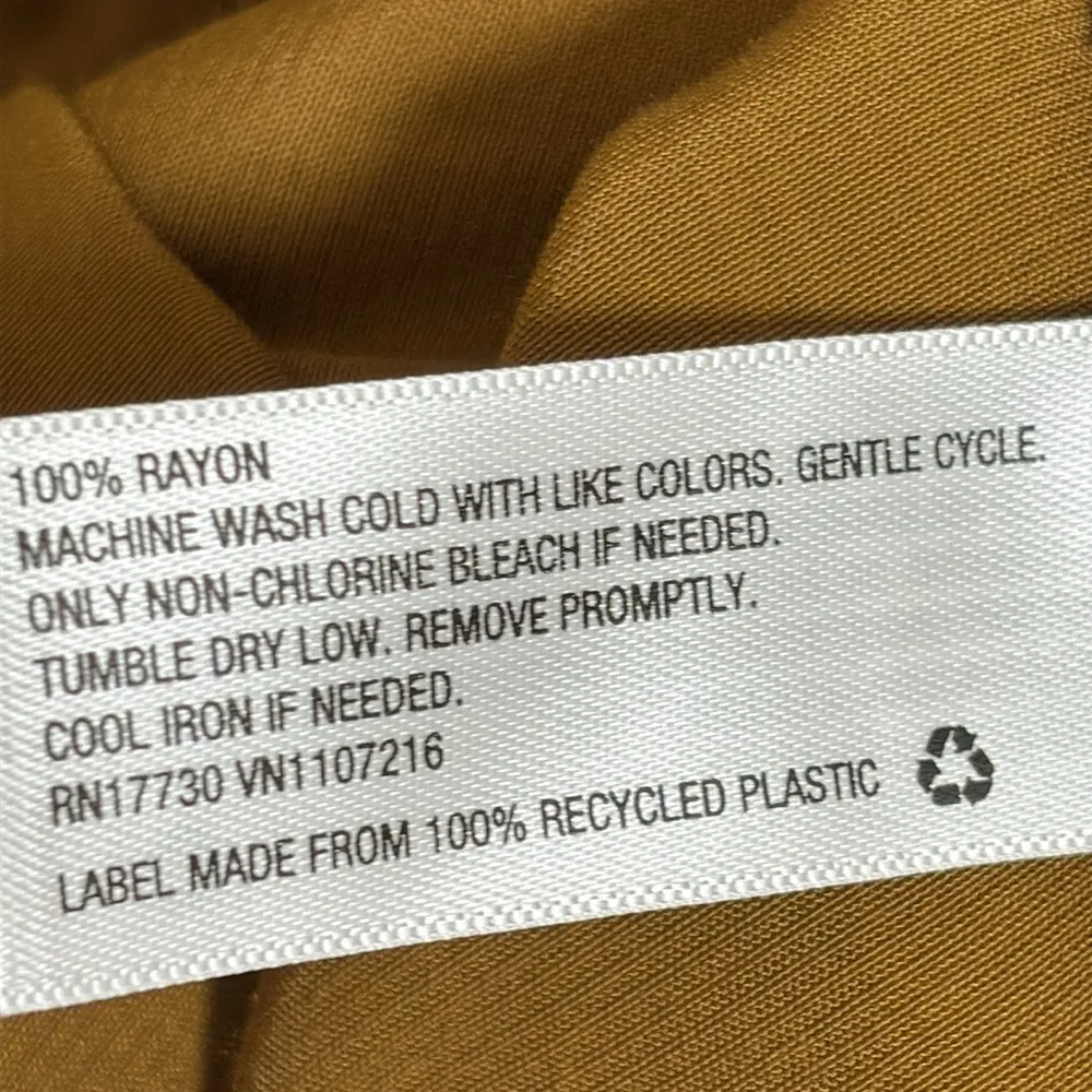 A New Day Brown Midi Dress Lightweight Cutout asymmetrical Hem Tie Back Size M - Image 13