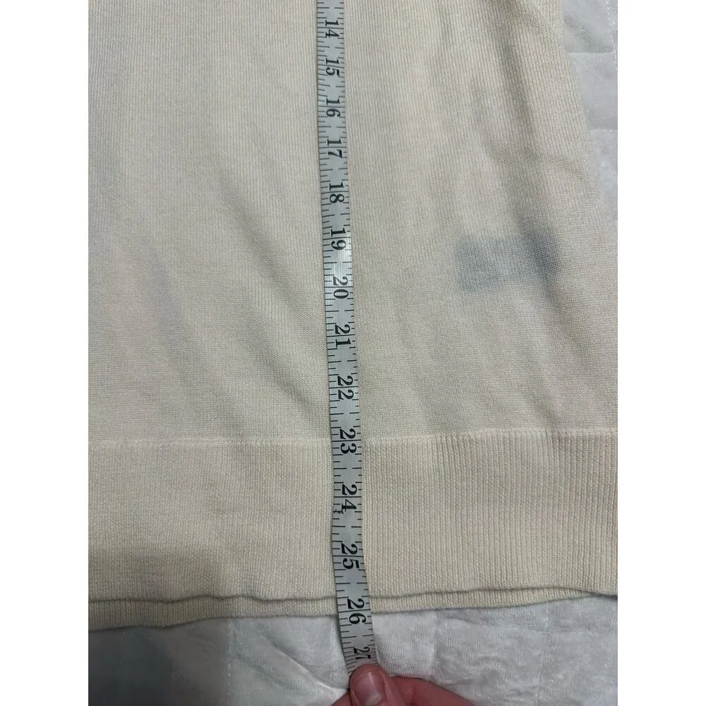 Rag & Bone Jean 100% Wool Sweater Women's Size Medium Cream Crewneck Neutral - Image 6